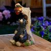 Accent Plus Solar Light-Up Bear Garden Statue