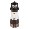 Accent Plus Solar Lighthouse Garden Decor with Rotating Light