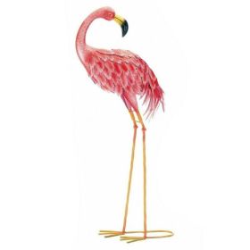 Accent Plus Bright Flamingo Yard Art - Looking Back