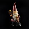 Accent Plus Garden Gnome with Welcome Sign Light-Up Solar Garden Decor