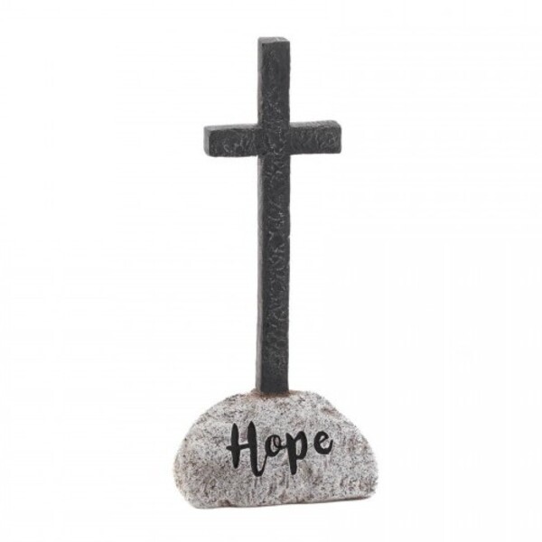 Accent Plus Stone and Cross Figurine - Hope