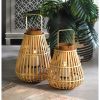 Accent Plus Slat Wood Candle Lantern - 14 inches