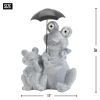 Summerfield Terrace Frogs with Umbrella Solar Garden Light