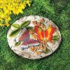 Accent Plus Colorful Cement Butterfly Stepping Stone