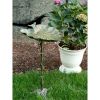 Songbird Valley Iron Leaf Design Verdigris Birdbath