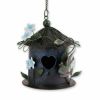 Accent Plus Whimsical Blue Metal Birdhouse