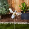 Accent Plus Mixed Pattern Metal Bee Garden Stake - 39 inches