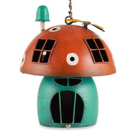 Accent Plus Whimsical Red Mushroom Birdhouse