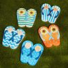 Accent Plus Cement Flip Flops Stepping Stone - Seashell