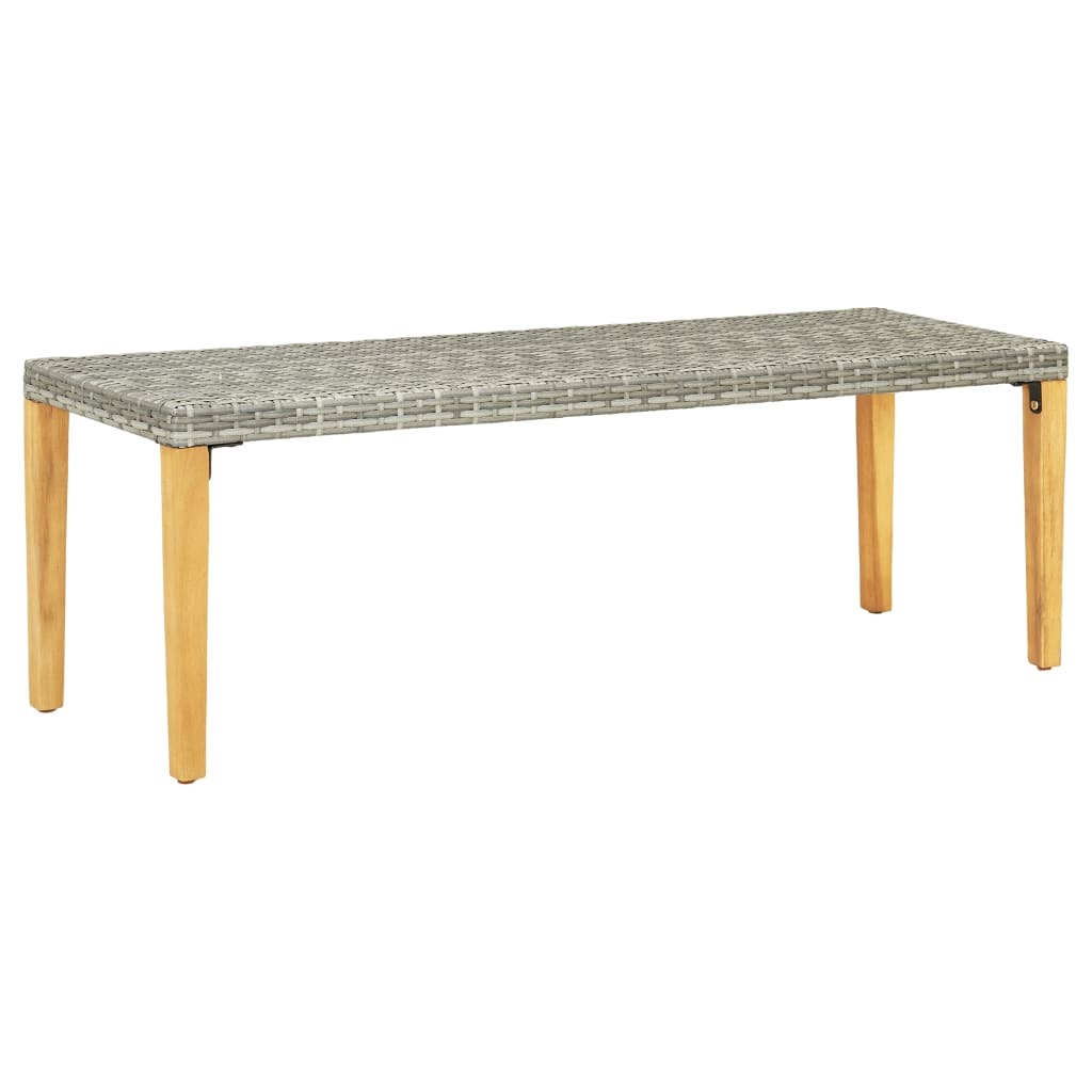 vidaXL Patio Bench 31.5" Poly Rattan Gray