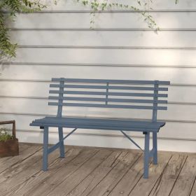 vidaXL Patio Bench 43.3" Steel Gray