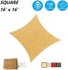 16' x 16' Square Sun Shade Sail UV Block Canopy for Outdoor,Sand