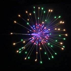 Christmas LED Hanging Starburst String Lights 100-200 Leds Firework Fairy Garland Christmas Lights Outdoor for Party Home Decor (Color: Muticolor)