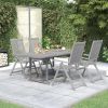 5 Piece Patio Dining Set Solid Wood Acacia