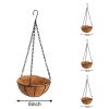 Hanging Coconut Shell Vegetable Flower Pot Basket Planter Iron Art Garden Decor