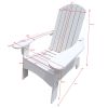 Outdoor or indoor Wood Adirondack chair with an hole to hold umbrella on the arm