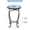 Modern Stylish Design Outdoor Indoor Steel Accent Plant Stand Cobalt Table