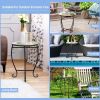 Modern Stylish Design Outdoor Indoor Steel Accent Plant Stand Cobalt Table