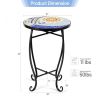 Modern Stylish Design Outdoor Indoor Steel Accent Plant Stand Cobalt Table