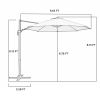 10 ft. Offset Patio Umbrella Cantilever Hanging Umbrella Round Outdoor Umbrella Aluminum Frame with 360Â° Rotation;  Crank Lift & 5 Position Tilt