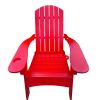 Outdoor or indoor Wood Adirondack chair with an hole to hold umbrella on the arm