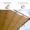 Outdoor Living  Outdoor Retractable Pergola with Weather-Resistant Canopy Aluminum Gar