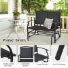 Iron Patio Rocking Chair for Outdoor Backyard and Lawn