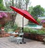 9 Ft Outdoor Patio Tilt Market Enhanced Aluminum Umbrella 8 Ribs, 7 Colors / Patterns Available