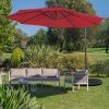 10 Feet Patio Solar Powered Cantilever Umbrella with Tilting System