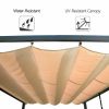 Outdoor Living  Outdoor Retractable Pergola with Weather-Resistant Canopy Aluminum Gar