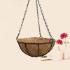 Hanging Coconut Shell Vegetable Flower Pot Basket Planter Iron Art Garden Decor