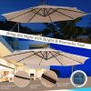 10 Feet Patio Solar Powered Cantilever Umbrella with Tilting System