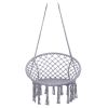 Hammock Chair Macrame Swing Max 330 Lbs Hanging Cotton Rope Hammock Swing Chair for Indoor and Outdoor