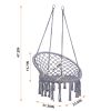 Hammock Chair Macrame Swing Max 330 Lbs Hanging Cotton Rope Hammock Swing Chair for Indoor and Outdoor