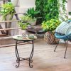 Modern Stylish Design Outdoor Indoor Steel Accent Plant Stand Cobalt Table