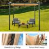 Outdoor Living  Outdoor Retractable Pergola with Weather-Resistant Canopy Aluminum Gar