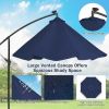 10 Feet Patio Solar Powered Cantilever Umbrella with Tilting System