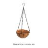 Hanging Coconut Shell Vegetable Flower Pot Basket Planter Iron Art Garden Decor