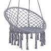 Hammock Chair Macrame Swing Max 330 Lbs Hanging Cotton Rope Hammock Swing Chair for Indoor and Outdoor